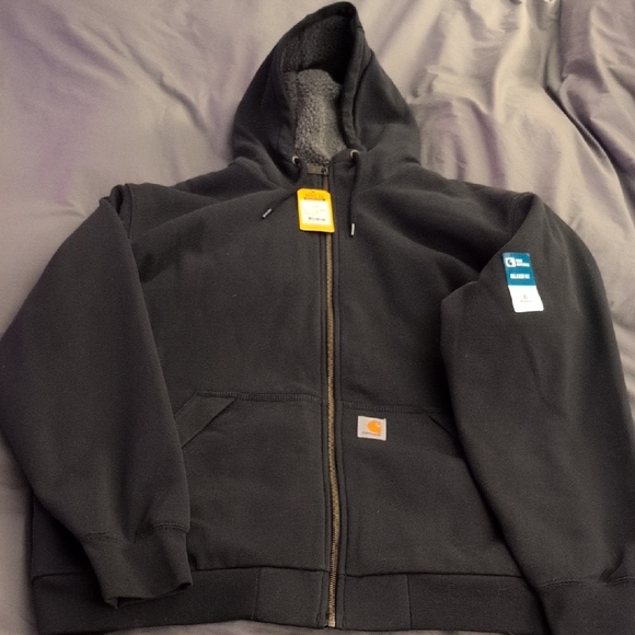 Carhartt Other - Carhartt Black Fleece-Lined Hoodie Xl